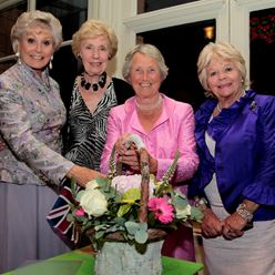 The first four Lady Taverners Presidents, Angela Rippon, Joan Morecambe, Rachael Heyhoe Flint and Judy Chalmers, at Lord's 2011.jpg