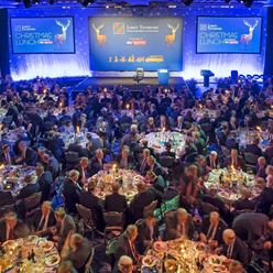 Wide angle view of the event hall