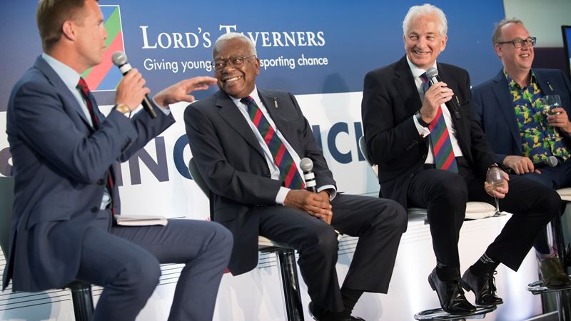 A special panel gathered to discuss all things cricket at Lord's. David Fulton hosted a panel comprising of Sir Trevor McDonald, David Gower and Dan Norcross (2).jpg