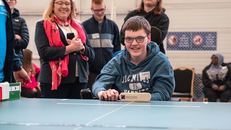 One of many table cricket participants who has benefitted from the Warwickshire disability cricket offer.JPG