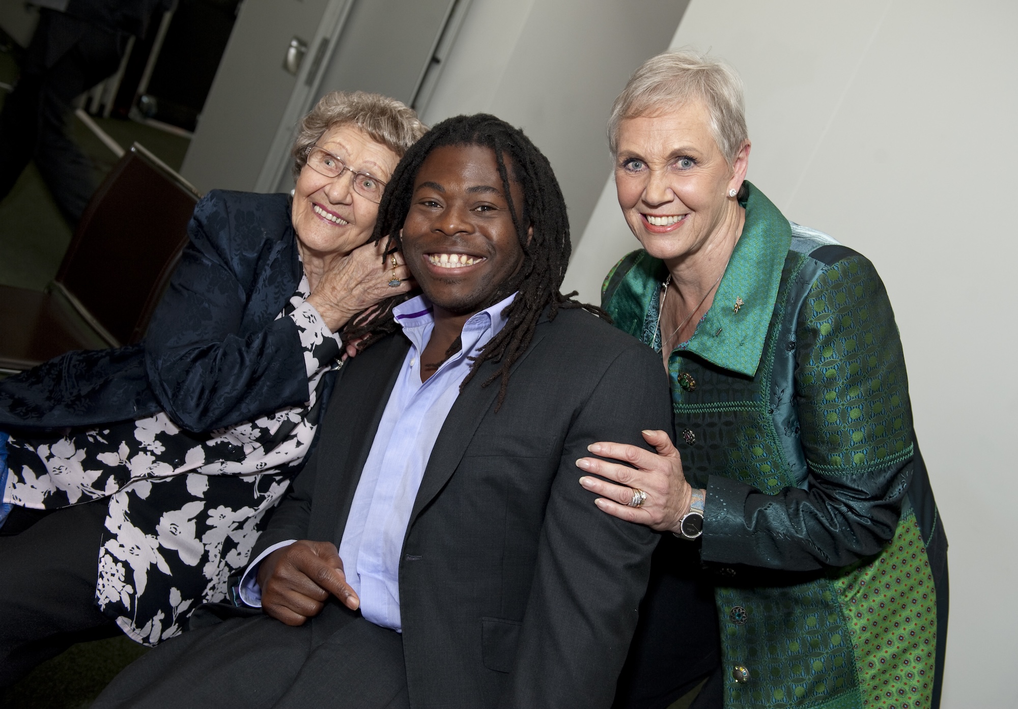 Jean Ratcliff, who led our Disability Sports Appeal, with Ade Adepitan at the Golden Legacy Awards Lunch in 2012.jpg