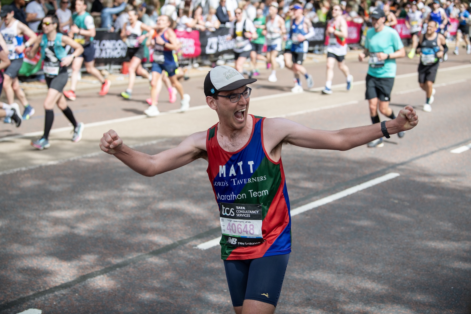 Captain Matt cheering at the London Marathon 2026.jpg